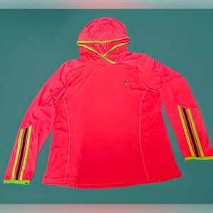 Womens Adidas Climalite Marathon 10 Hooded Long Sleeve Shirt Active Athletic L